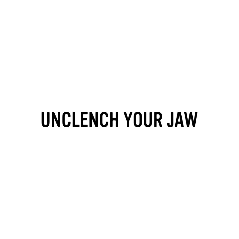 Vinyl Wall Art Decal - Unclench Your Jaw - 2" x 20" - Modern Fun Inspirational Positive Quote Sticker For Office Coffee Shop Restaurant Living Room Closet Bedroom Home Decor 1