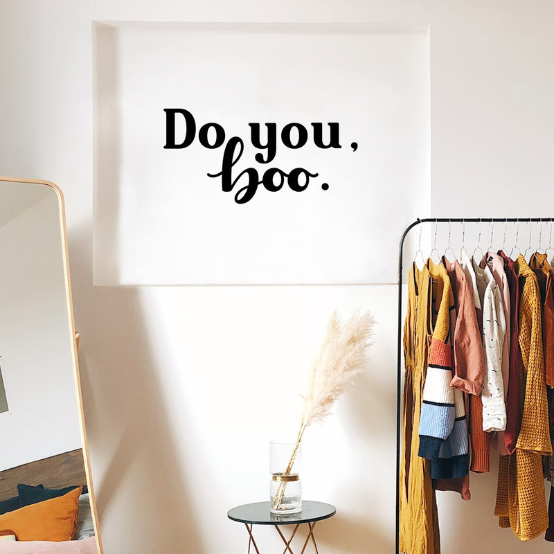 Vinyl Wall Art Decal - Do You; Boo - 13" x 27" - Trendy Fun Motivating Lovely Quote Sticker For Home Bedroom Closet Living Room Playroom School Office Coffee Shop Decor 2