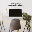 Vinyl Wall Art Decal - Nothing Changes If Nothing Changes - Motivating Positive Lifestyle Quote Sticker For Bedroom Living Room Office School Coffee Shop Gym Fitness Decor 3