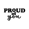 Vinyl Wall Art Decal - Proud Of You - Trendy Lovely Motivating Fun Positive Quote Sticker For Bedroom Closet Playroom Nursery Daycare Kindergarten Classroom Office Decor 1