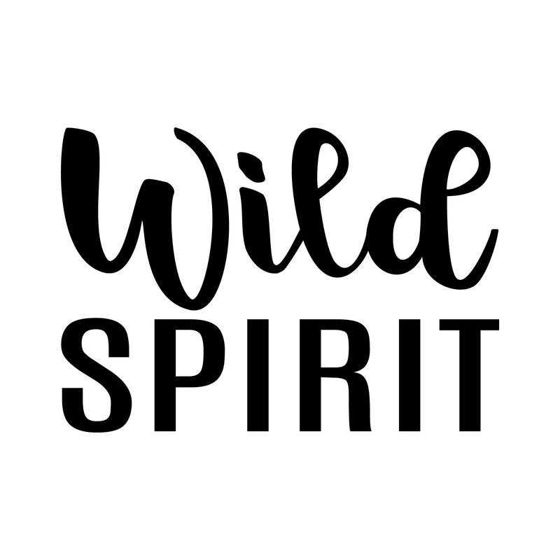 Vinyl Wall Art Decal - Wild Spirit - 16. Modern Motivational Goals Quote Sticker For Home School Teen Bedroom Living Room Work Office Gym Coffee Shop Decor 1