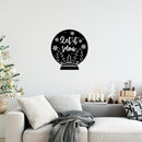 Vinyl Wall Art Decal - Let It Snow - 18.5" x 17" - Inspiring Lovely Christmas Snow Ball Design Holyday Season Sticker For Living Room Doors Windows Storefront School Coffee Shop Decor 2