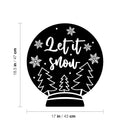 Vinyl Wall Art Decal - Let It Snow - 18.5" x 17" - Inspiring Lovely Christmas Snow Ball Design Holyday Season Sticker For Living Room Doors Windows Storefront School Coffee Shop Decor 4