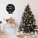 Vinyl Wall Art Decal - Let It Snow - 18.5" x 17" - Inspiring Lovely Christmas Snow Ball Design Holyday Season Sticker For Living Room Doors Windows Storefront School Coffee Shop Decor 3