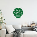 Vinyl Wall Art Decal - Let It Snow - 18.5" x 17" - Inspiring Lovely Christmas Snow Ball Design Holyday Season Sticker For Living Room Doors Windows Storefront School Coffee Shop Decor 3