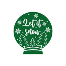 Vinyl Wall Art Decal - Let It Snow - 18.5" x 17" - Inspiring Lovely Christmas Snow Ball Design Holyday Season Sticker For Living Room Doors Windows Storefront School Coffee Shop Decor 1