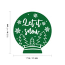 Vinyl Wall Art Decal - Let It Snow - 18.5" x 17" - Inspiring Lovely Christmas Snow Ball Design Holyday Season Sticker For Living Room Doors Windows Storefront School Coffee Shop Decor 4