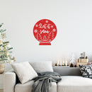 Vinyl Wall Art Decal - Let It Snow - 18.5" x 17" - Inspiring Lovely Christmas Snow Ball Design Holyday Season Sticker For Living Room Doors Windows Storefront School Coffee Shop Decor 3