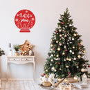 Vinyl Wall Art Decal - Let It Snow - 18.5" x 17" - Inspiring Lovely Christmas Snow Ball Design Holyday Season Sticker For Living Room Doors Windows Storefront School Coffee Shop Decor 2