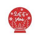 Vinyl Wall Art Decal - Let It Snow - 18.5" x 17" - Inspiring Lovely Christmas Snow Ball Design Holyday Season Sticker For Living Room Doors Windows Storefront School Coffee Shop Decor 1