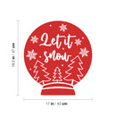 Vinyl Wall Art Decal - Let It Snow - 18.5" x 17" - Inspiring Lovely Christmas Snow Ball Design Holyday Season Sticker For Living Room Doors Windows Storefront School Coffee Shop Decor 4