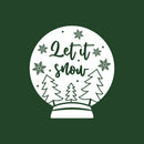 Vinyl Wall Art Decal - Let It Snow - 18.5" x 17" - Inspiring Lovely Christmas Snow Ball Design Holyday Season Sticker For Living Room Doors Windows Storefront School Coffee Shop Decor 1