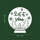 Vinyl Wall Art Decal - Let It Snow - 18.5" x 17" - Inspiring Lovely Christmas Snow Ball Design Holyday Season Sticker For Living Room Doors Windows Storefront School Coffee Shop Decor 4