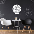 Vinyl Wall Art Decal - Let It Snow - 18.5" x 17" - Inspiring Lovely Christmas Snow Ball Design Holyday Season Sticker For Living Room Doors Windows Storefront School Coffee Shop Decor 3