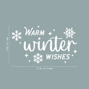 Vinyl Wall Art Decal - Warm Winter Wishes - 15" x 25" - Trendy Cute Holyday Season Quote Sticker For Living Room Dining Room Storefront Window Door Coffee Shop Decor 4
