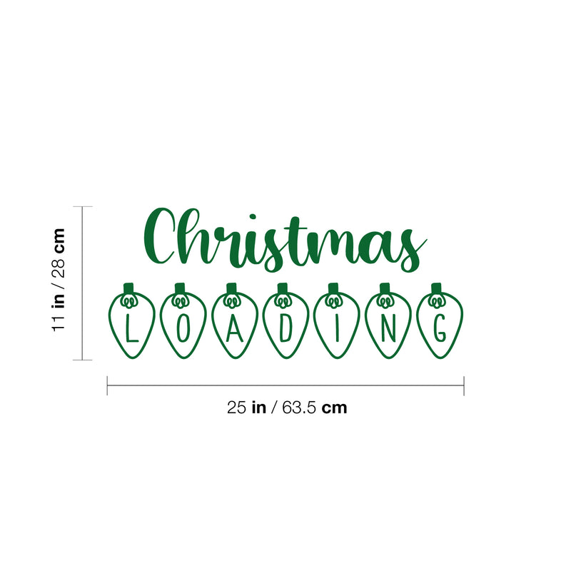 Vinyl Wall Art Decal - Christmas Loading - 11" x 25" - Trendy Cute Holyday Season Quote Sticker For Living Room Dining Room Storefront Window Door Coffee Shop Decor 4