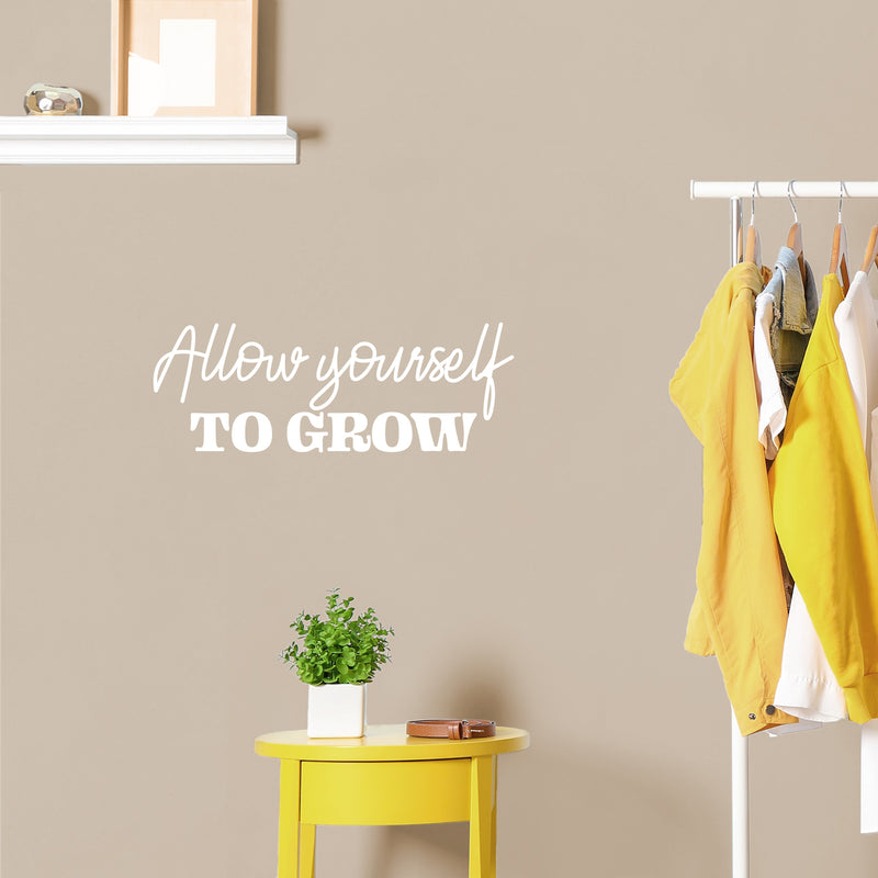 Vinyl Wall Art Decal - Allow Yourself To Grow - 9" x 25" - Modern Motivational Goals Quote Sticker For Home Bedroom Work Office Living Room Classroom Decor 3