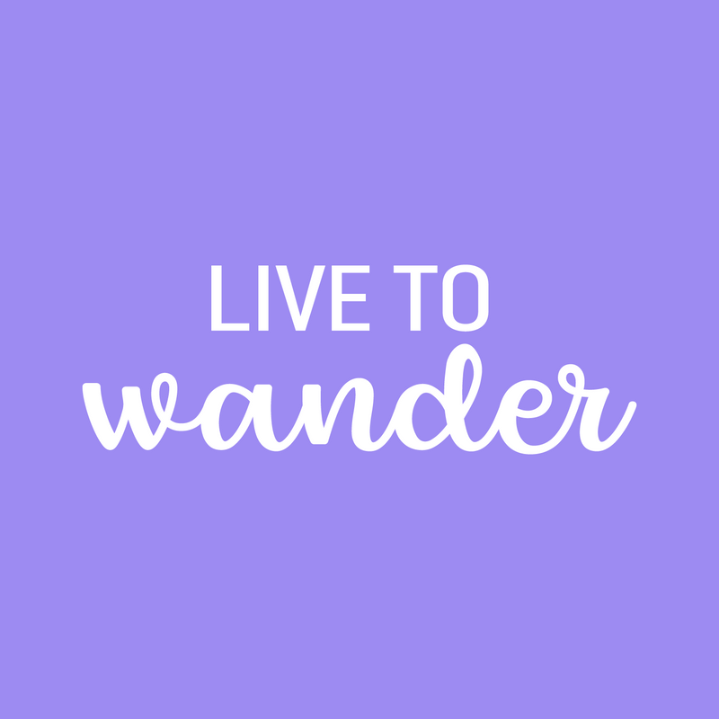 Vinyl Wall Art Decal - Live To Wander - 9.5" x 28" - Trendy Fun Sarcastic Adult Joke Quote Sticker For Office Coffee Shop Storefront Living Room Closet Bedroom Home Decor 1