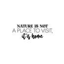 Vinyl Wall Art Decal - Nature Is Not A Place To Visit; It Is Home - 9. Trendy Positive Inspiring Mind Change Quote Sticker For Living Room School Office Coffee Shop Decor 1