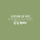 Vinyl Wall Art Decal - Nature Is Not A Place To Visit; It Is Home - 9.5" x 25" - Trendy Positive Inspiring Mind Change Quote Sticker For Living Room School Office Coffee Shop Decor 1