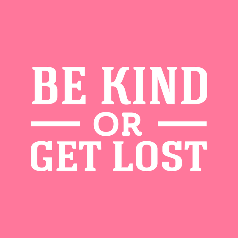 Vinyl Wall Art Decal - Be Kind Or Get Lost - 15" x 25" - Joke Trendy Motivational Sarcasm Kindness Quote Sticker For Home Office Bedroom Closet Living Room Store Decor 1