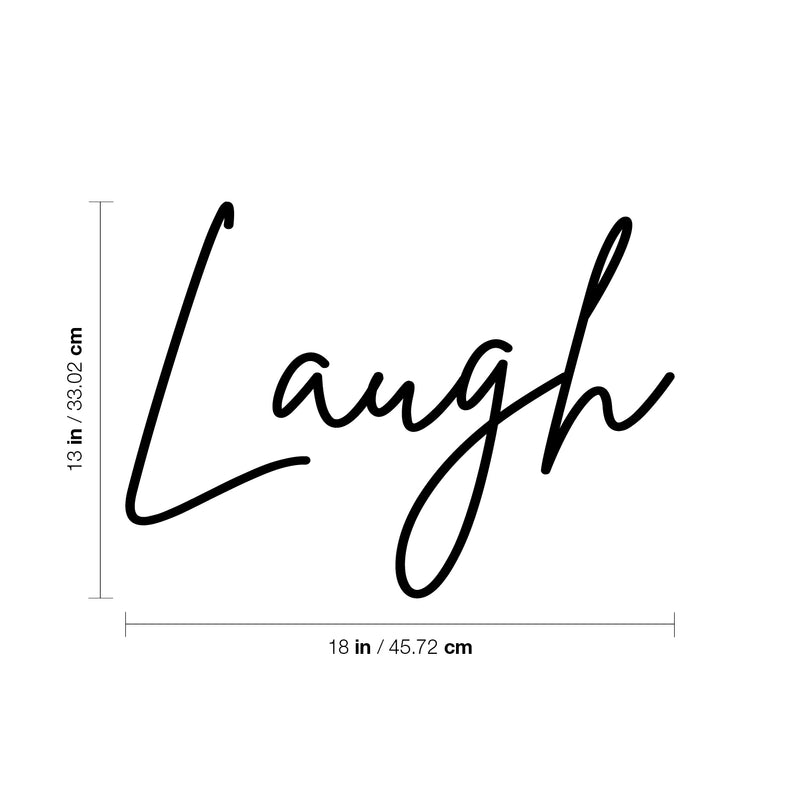 Vinyl Wall Art Decal - Laugh - 13" x 18" - Modern Inspirational Positive Word Quote Sticker For Kids Room Living Room Home School Classroom Bedroom Mirror Decor 4