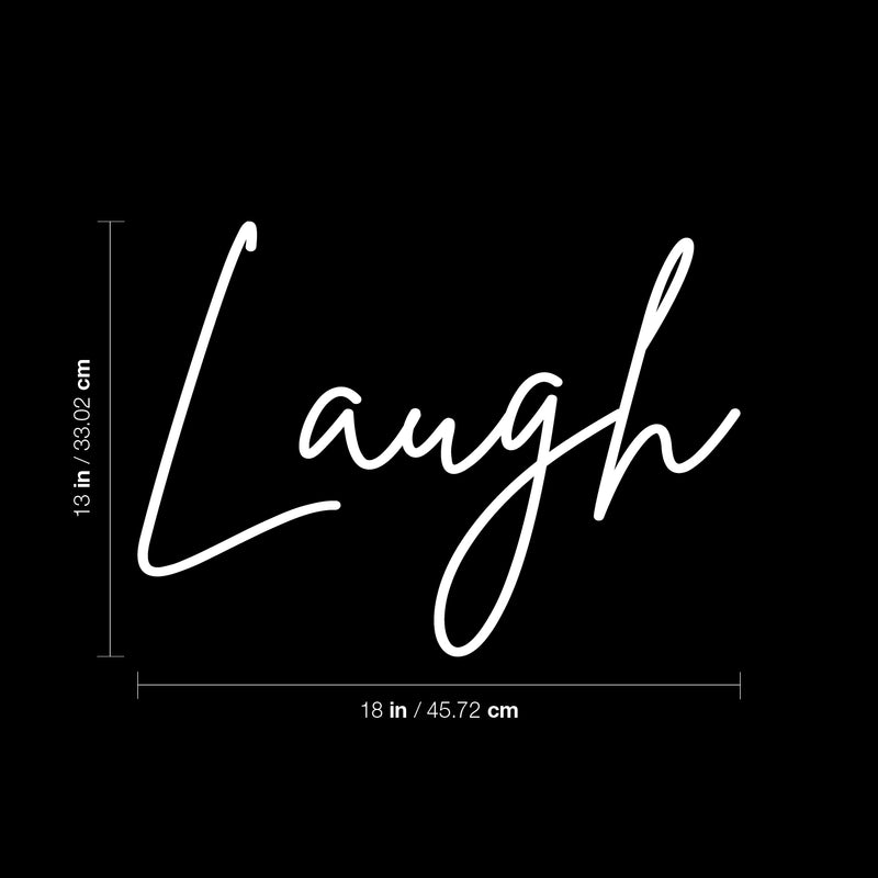Vinyl Wall Art Decal - Laugh - 13" x 18" - Modern Inspirational Positive Word Quote Sticker For Kids Room Living Room Home School Classroom Bedroom Mirror Decor 4