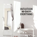 Vinyl Wall Art Decal - Intuition Over Everything - Inspiring Optimistic Vibes Quote Sticker For Home Bedroom Closet Living Room Office School Coffee Shop Decor 3