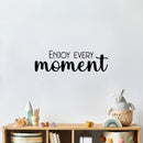 Vinyl Wall Art Decal - Enjoy Every Moment - 7" x 25" - Modern Motivational Life Quote Sticker For Home School Classroom Living Room Work Office Path Bedroom Decor 2