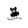 Vinyl Wall Art Decal - Sleigh Bells Ring - Holiday Season Christmas Seasonal Quote Sticker For Home School Living Room Bedroom Work Office Door Store Window Decor 1