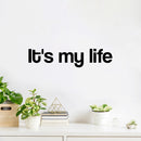 Vinyl Wall Art Decal - It's My Life - Modern Motivational Life Quote Sticker For Home School Classroom Living Room Work Office Path Bedroom Decor 2
