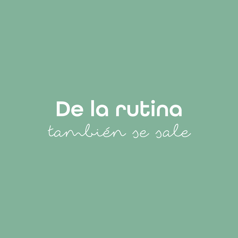 Vinyl Wall Art Decal - De La Rutina También Se Sale/ From Routine Also Gets Out - 6.5"x 25" - Trendy Inspiring Positive Spanish Quote Sticker For Home School Office Coffee Shop Decor 2