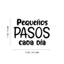 Vinyl Wall Art Decal - Pequeños Pasos Cada Día / Small Steps Every Day - Fun Good Vibes Spanish Quote Sticker For Bedroom Playroom Nursery Daycare Kindergarten School Decor 4