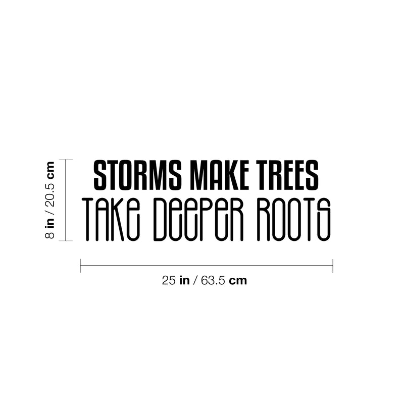 Vinyl Wall Art Decal - Storms Make Trees Take Deeper Roots - 8" x 25" - Motivational Fun Positive Mind Quote Sticker For Bedroom Closet Living Room Office School Coffee Shop Decor 4