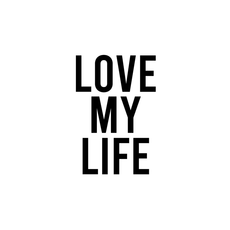 Vinyl Wall Art Decal - Love My Life - - Modern Inspirational Positive Quote Sticker For Home School Office Classroom Bedroom Mirror Closet Decor 1