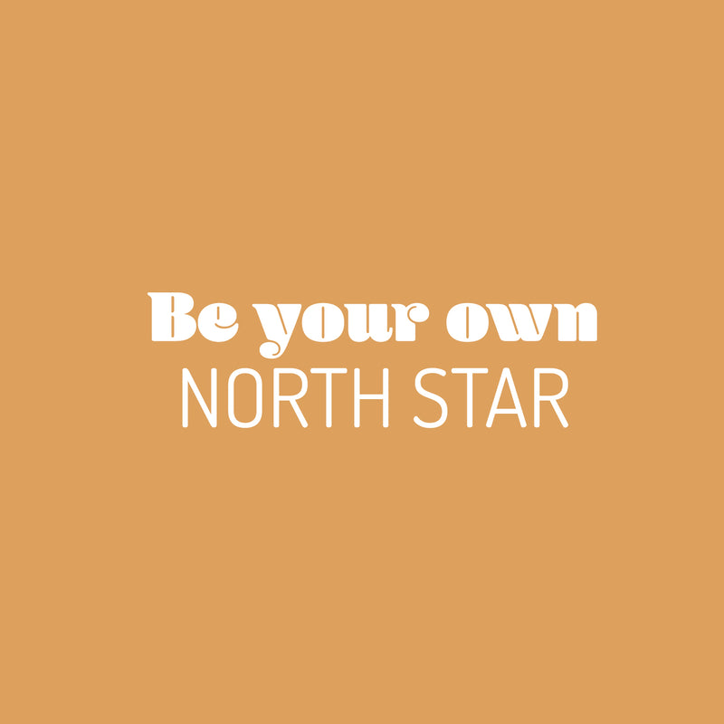 Vinyl Wall Art Decal - Be Your Own North Star - 7.5" x 25" - Trendy Motivating Fun Positive Quote Sticker For Home Living Room Playroom Kids Room School Daycare Coffee Shop Decor 1