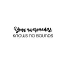 Vinyl Wall Art Decal - Your Awesomeness Knows No Bounds - 6. Trendy Fun Positive Lovely Quote Sticker For Bedroom Closet Living Room Office Classroom Coffee Shop Decor 1