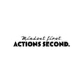 Vinyl Wall Art Decal - Mindset First Actions Second - Trendy Motivational Positive Work Quote Sticker For Office Coffee Shop School Home Bedroom Closet Living Room Decor 1