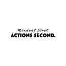 Vinyl Wall Art Decal - Mindset First Actions Second - Trendy Motivational Positive Work Quote Sticker For Office Coffee Shop School Home Bedroom Closet Living Room Decor 1