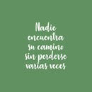 Vinyl Wall Art Decal - Nadie Encuentra Su Camino Sin Perderse / Nobody Finds His Way Without Getting Lost Several Times- 19" x 17" - Spanish Quote Sticker For Home School Office Decor 1