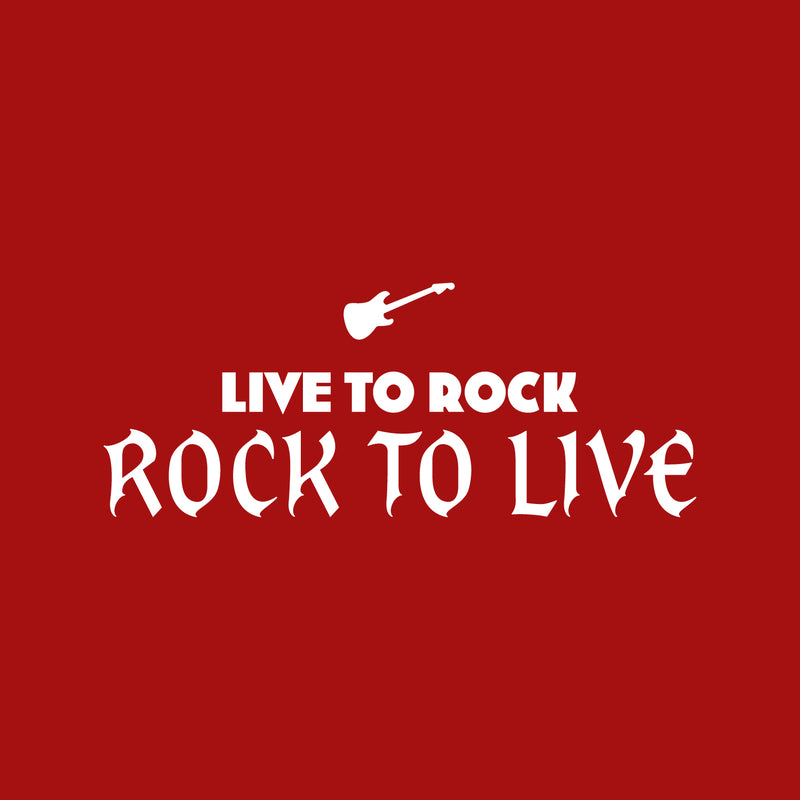 Vinyl Wall Art Decal - ?? Live To Rock Rock To Live - 10" x 25" - Trendy Fun Inspirational Good Vibes Quote Sticker For Bedroom Living Room Playroom School Office Coffee Shop Decor 1