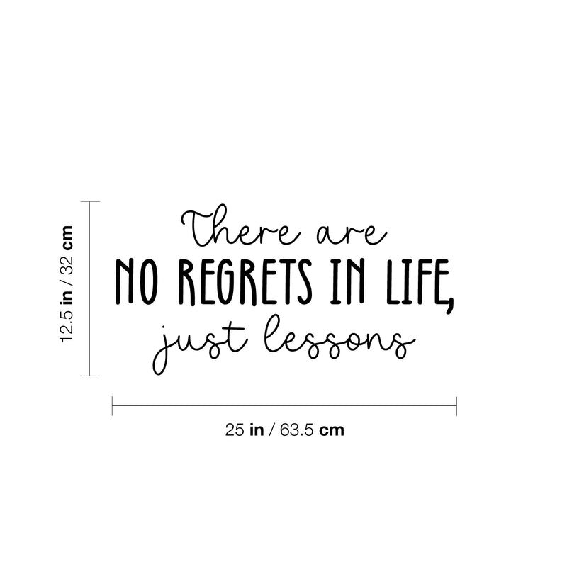 Vinyl Wall Art Decal - There Are No Regrets In Life Just Lessons - 12. Motivating Positive Lifestyle Quote Sticker For Home Living Room Office Coffee Shop School Gym Decor 4