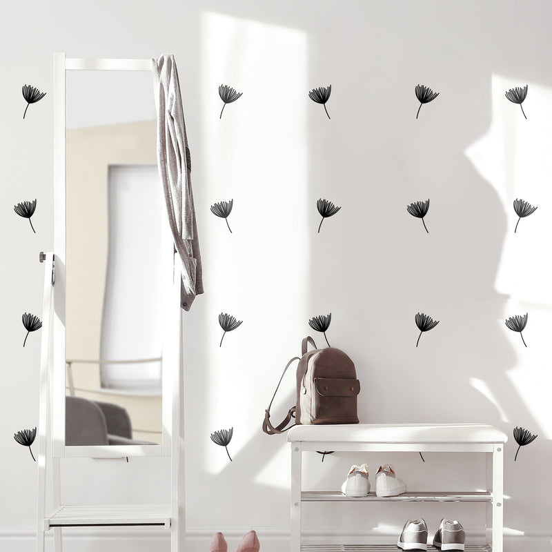 Set Of 28 Vinyl Wall Art Decal - Pappus Pattern - From 6" x 4.25" Each - Modern Fun Minimalist Design Sticker For Home Living Room Playroom School Office Storefront Decor 2