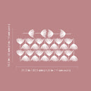 Set Of 28 Vinyl Wall Art Decal - Pappus Pattern - From 6" x 4.25" Each - Modern Fun Minimalist Design Sticker For Home Living Room Playroom School Office Storefront Decor 4