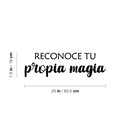 Vinyl Wall Art Decal - Reinventate / Reinvent Yourself - 2.8" x 20" - Trendy Good Vibes Spanish Quote Sticker For Home Bedroom Closet Living Room School Office Coffee Shop Decor 4