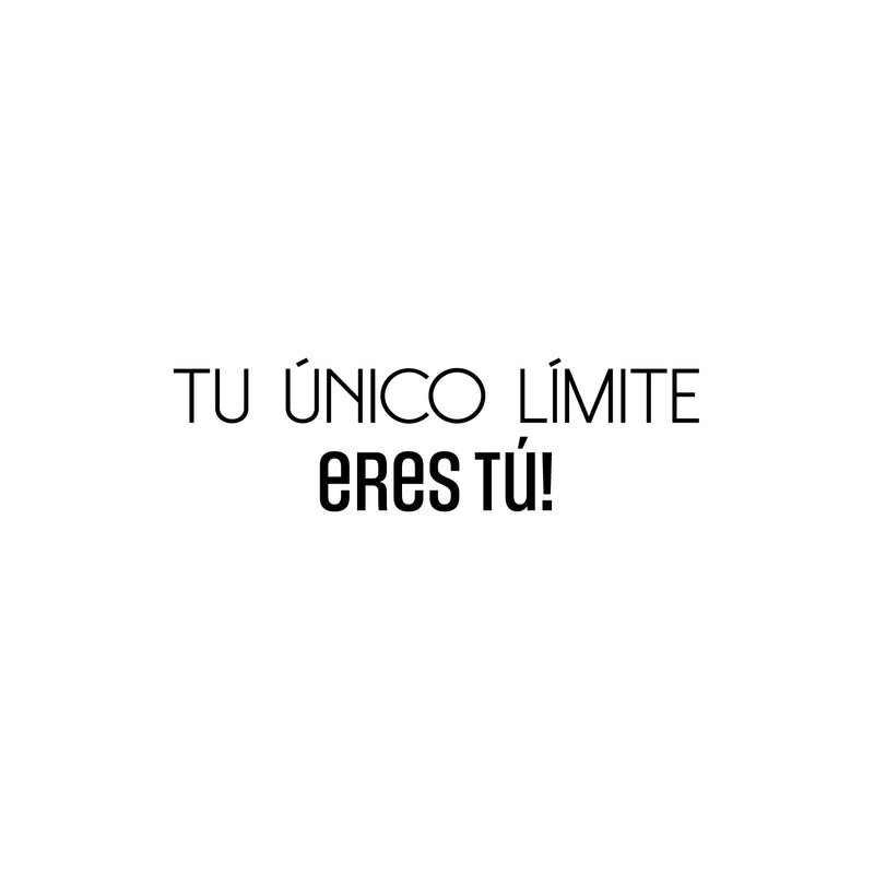 Vinyl Wall Art Decal - Tu Único Límite Eres Tú! / Your Only Limit Is You - 7.5" x 25" - Positive Lifestyle Spanish Quote Sticker For Home  Office Coffee Shop School Gym Fitness Decor 1