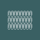 Set Of 24 Vinyl Wall Art Decal - Clips Pattern - 4.5" x 2" Each - Adhesive Stickers Minimalist Design For Home School Classroom Bedroom Work Office Decor 1