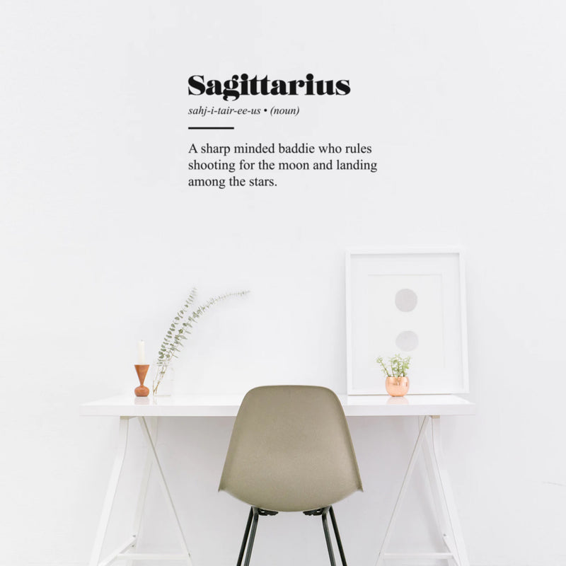 Vinyl Wall Art Decal - Sagittarius Zodiac Sign Definition - 12.5" x 25" - Modern Fun Inspirational Astrology Quote Sticker For Home Bedroom Living Room Closet Office Coffee Shop Decor 2