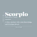 Vinyl Wall Art Decal - Scorpio Zodiac Sign Definition - 12.5" x 25" - Modern Fun Inspirational Astrology Quote Sticker For Home Bedroom Living Room Closet Office Coffee Shop Decor 4