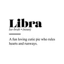 Vinyl Wall Art Decal - Libra Zodiac Sign Definition - 15" x 25" - Modern Fun Inspirational Astrology Quote Sticker For Home Bedroom Living Room Closet Office Coffee Shop Decor 1